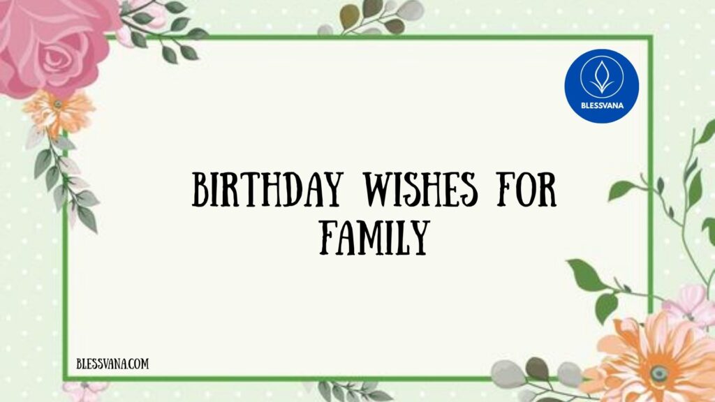 Birthday Wishes for Family