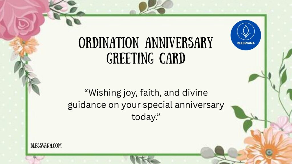 Ordination Anniversary Greeting Card